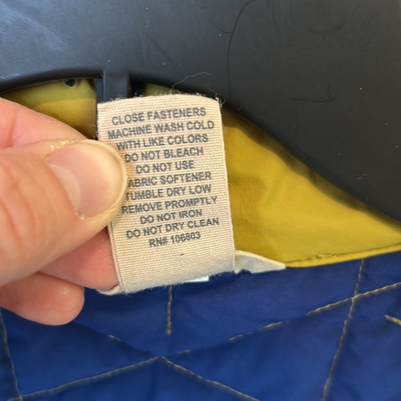 Duluth Trading Co. Women’s Agiloft Quilted Puffer Vest Chartreuse Green/Blue L - Picture 13 of 14